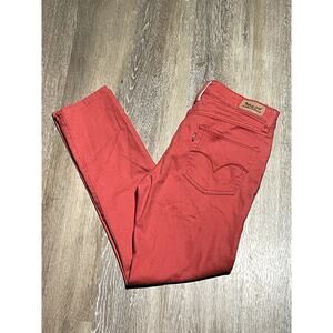 Levi's Jeans Womens 6M‎ Mid Rise Skinny Coral EUC